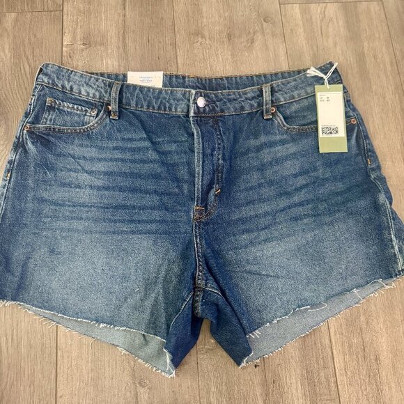 H&M &Denim Vintage High-Waisted Jean Shorts – Size 18 - Picture 1 of 5